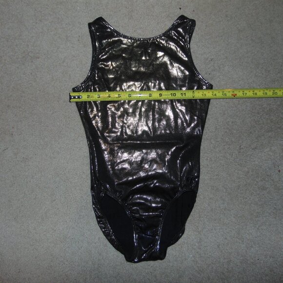 GK Shiny Gold Foil Leotard NoTag - Picture 7 of 8